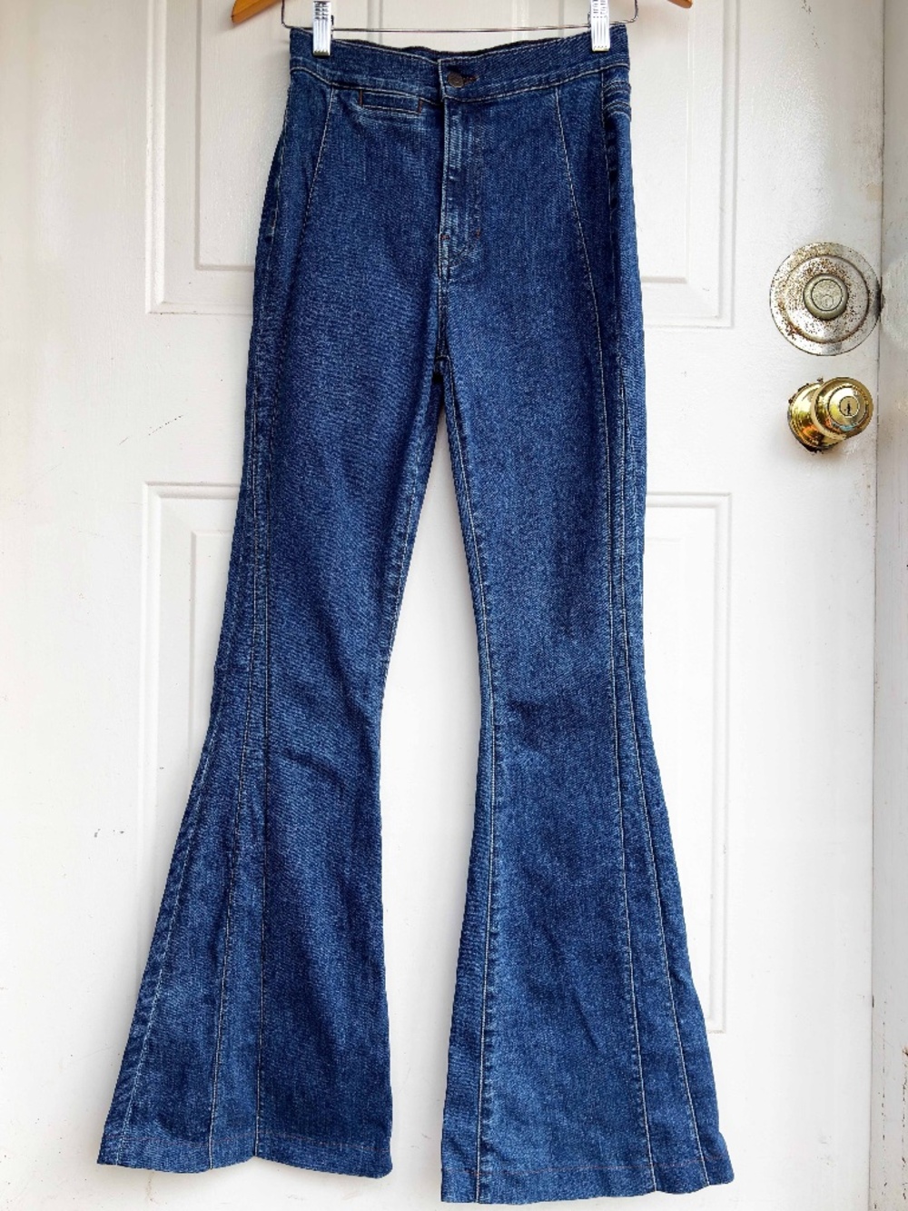 Veronica Beard Dark Blue Denim Flare Jeans